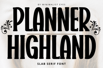 Creative Planner Designs with Highland Font Style